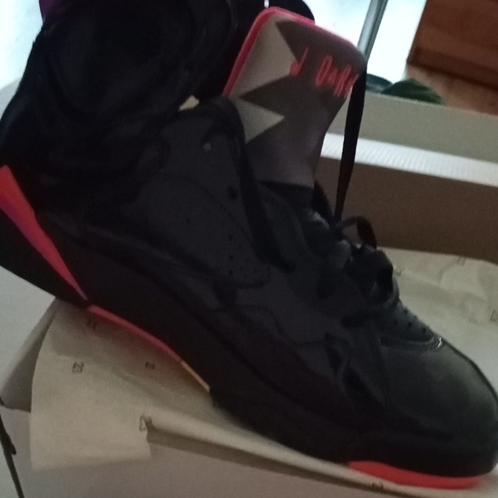 Black and Pink High-Top Sneakers